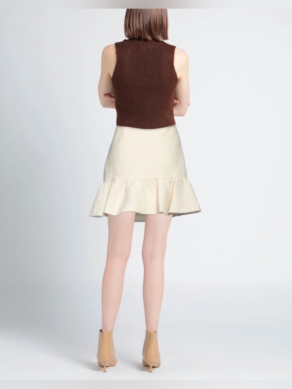 SANDRO ~ Wool blend mini skirt - Picture 6 of 8